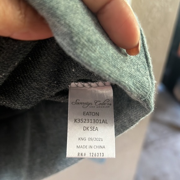 Sovereign Code Men’s Eaton Striped Pullover color Dk Sea Hoodie size Lar… - Picture 7 of 17